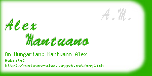 alex mantuano business card